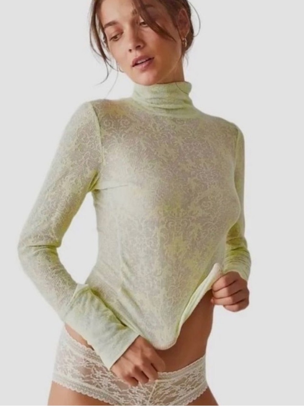 NWOT Free People You and I Thermal- Light Green